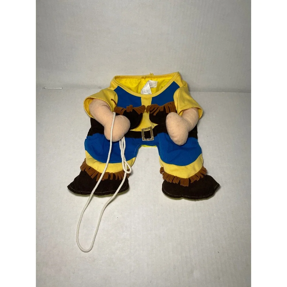 Michaels Cowboy Pet Costume Blue Yellow Lasso Fringe Large‎ Halloween Dog Outfit
